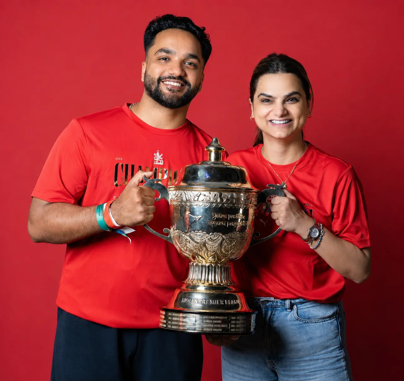 Udit and Divya celebrating together