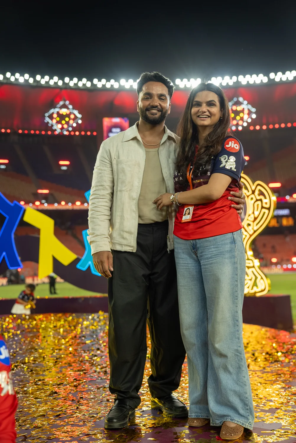 Udit and Divya at night